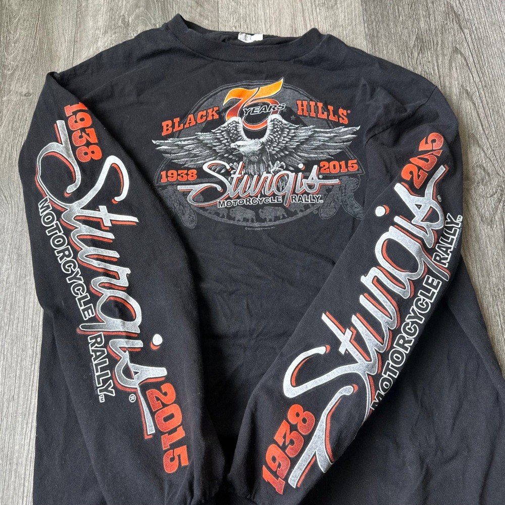 Y2k sturgis bike rally sleeve hit long sleeve shirt size L
